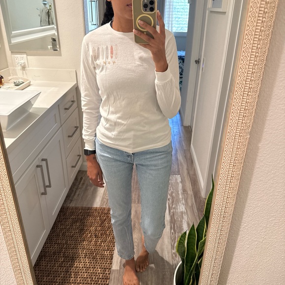 Hobie Tops - White Long Sleeve Shirt